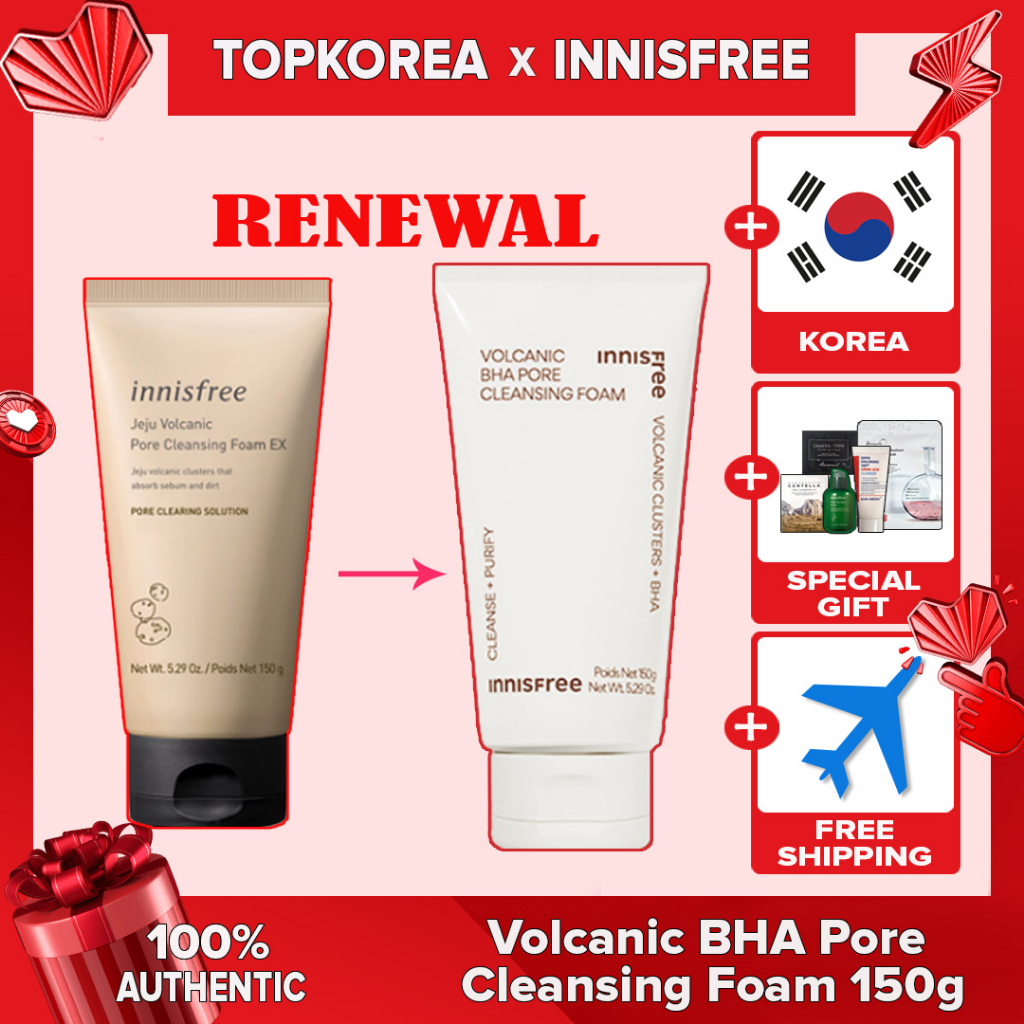 Innisfree Volcanic BHA Pore Cleansing Foam 150g Shipping From Korea ...