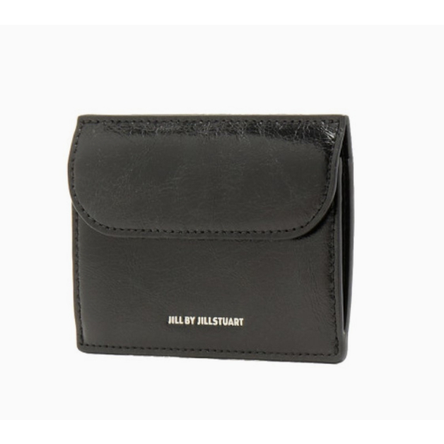 JILL STUART FOR WOMEN Logo Pocket Crack Leather Card Holder