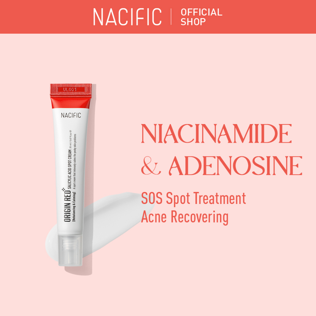 NACIFIC Red Salicylic Acid Spot Cream 20ml, Centella Asiatica, Non