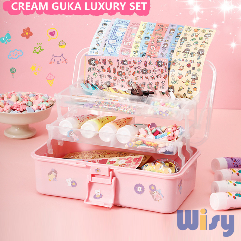 Cream Guka DIY Set Creative Decorative Handbook Key Chain Stickers ...