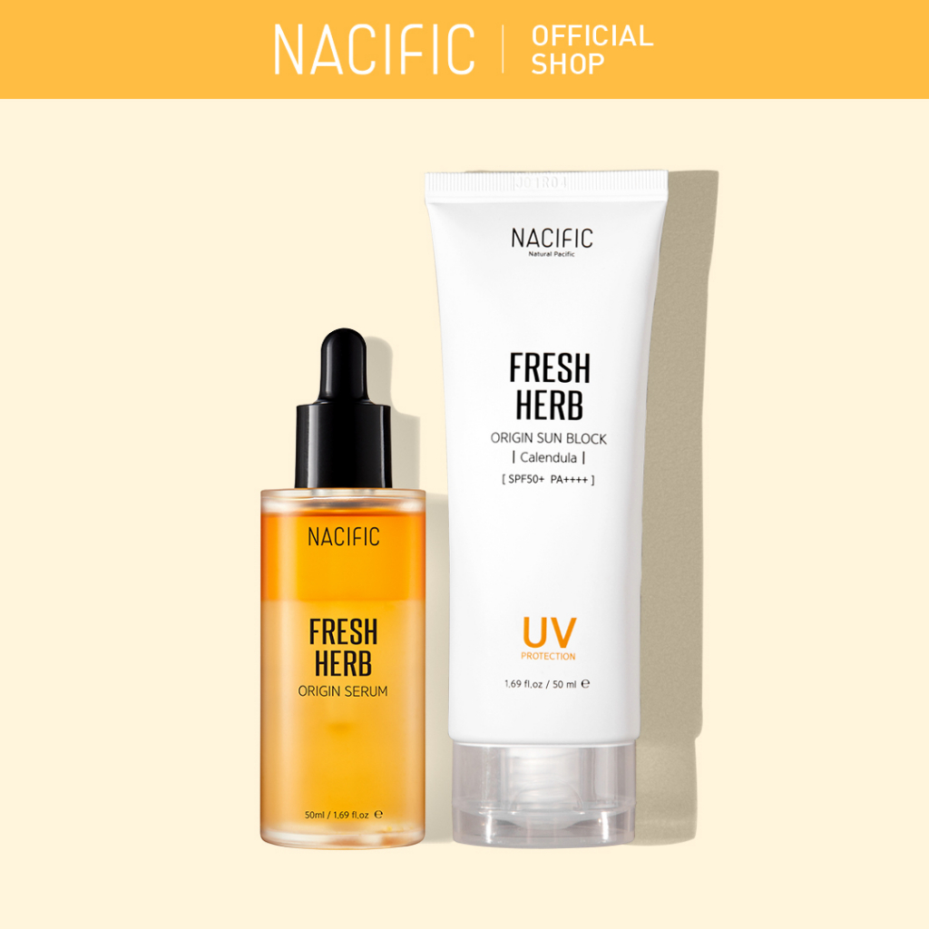NACIFIC Fresh Herb Origin Serum 50ml And Sunblock Set Shopee Philippines