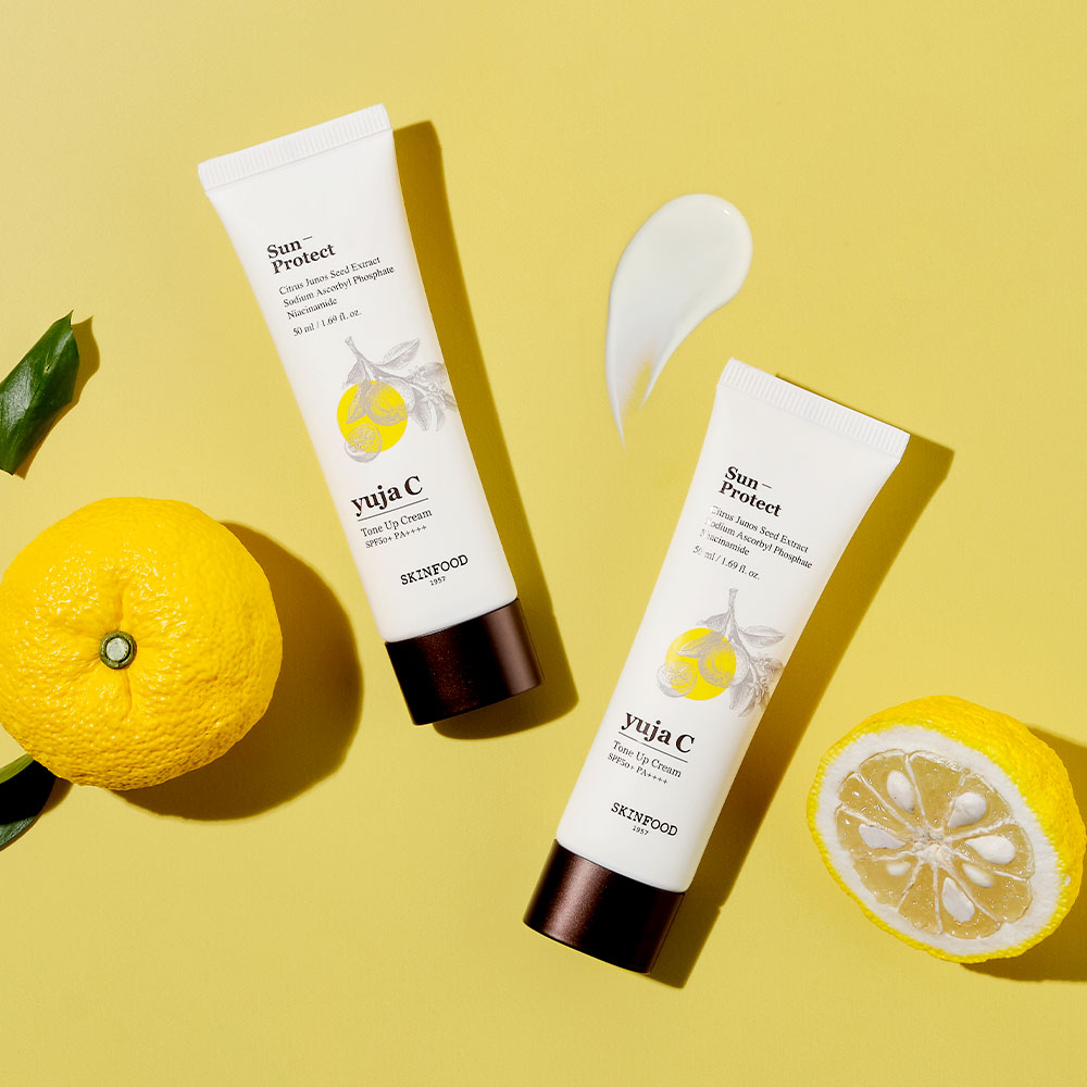 [SKINFOOD] Yuja Vitamin C Niacinamade Spot Clear Tone Up Sunscreen