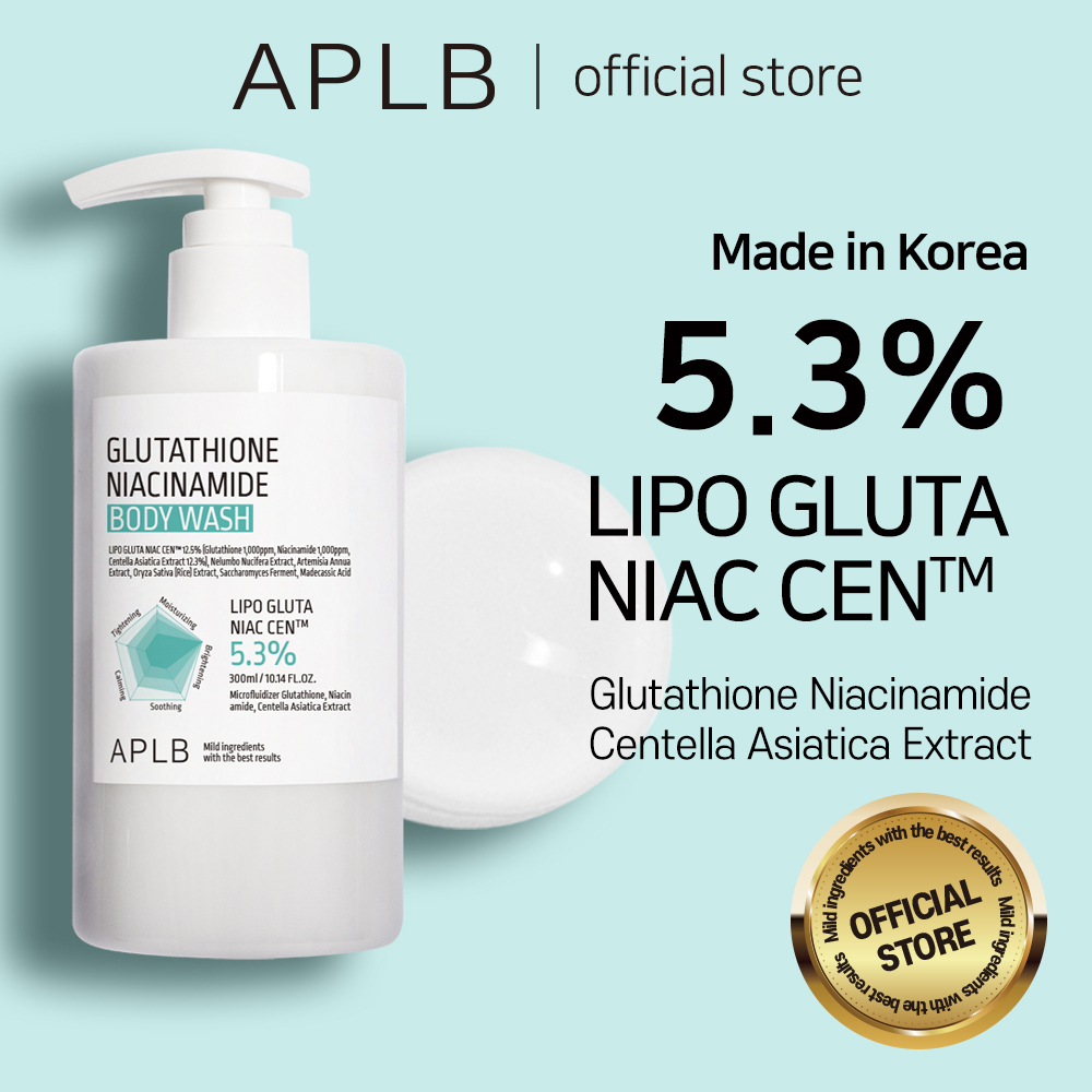 APLB Glutathione Niacinamide Body Wash 300ml Mild formula for bright