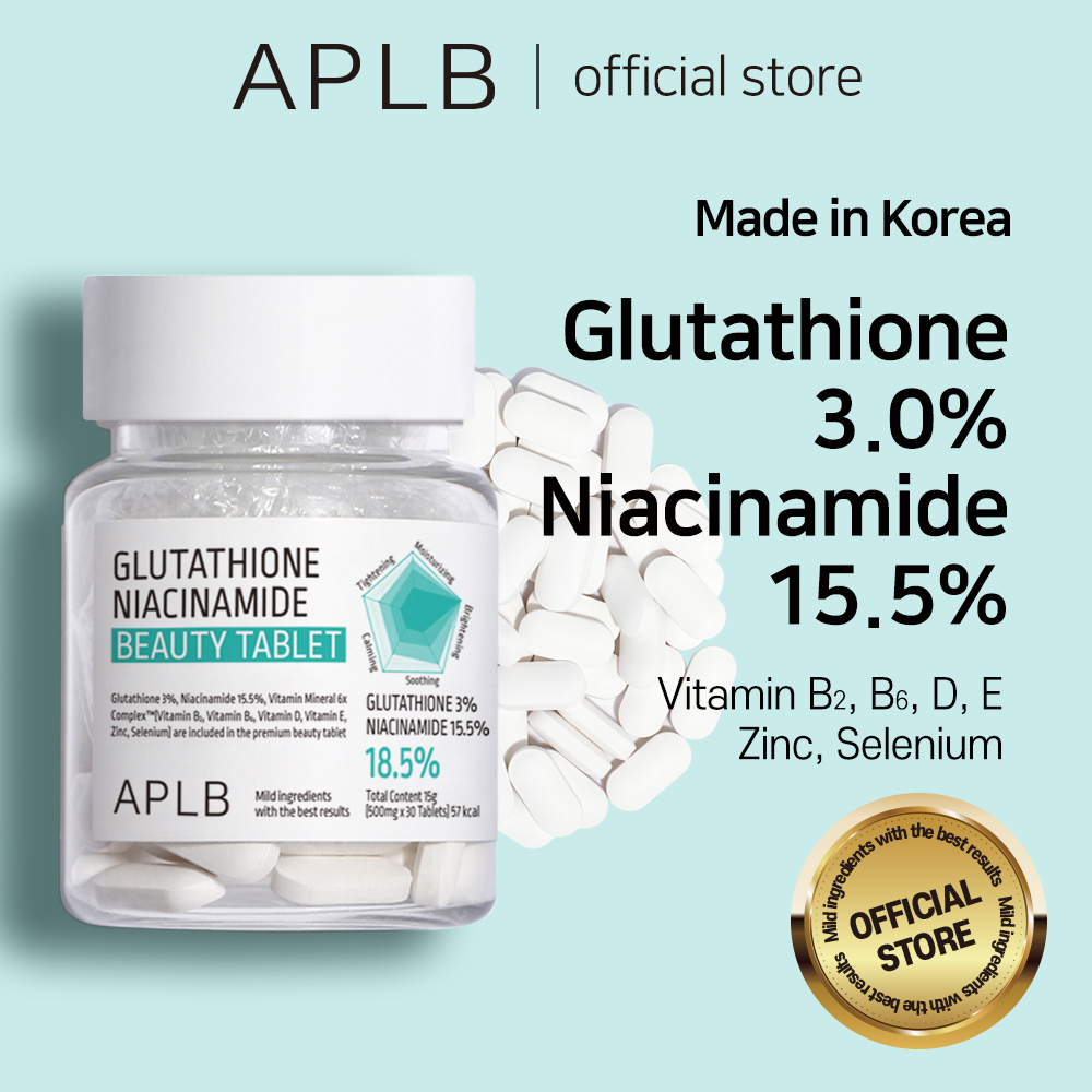 APLB Glutathione Niacinamide Beauty Tablet 500mg (30 Tablets per bottle