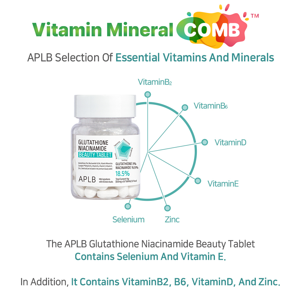 aplb glutathione niacinamide beauty tablet 30tablets APLB Glutathione Niacinamide Beauty Tablet