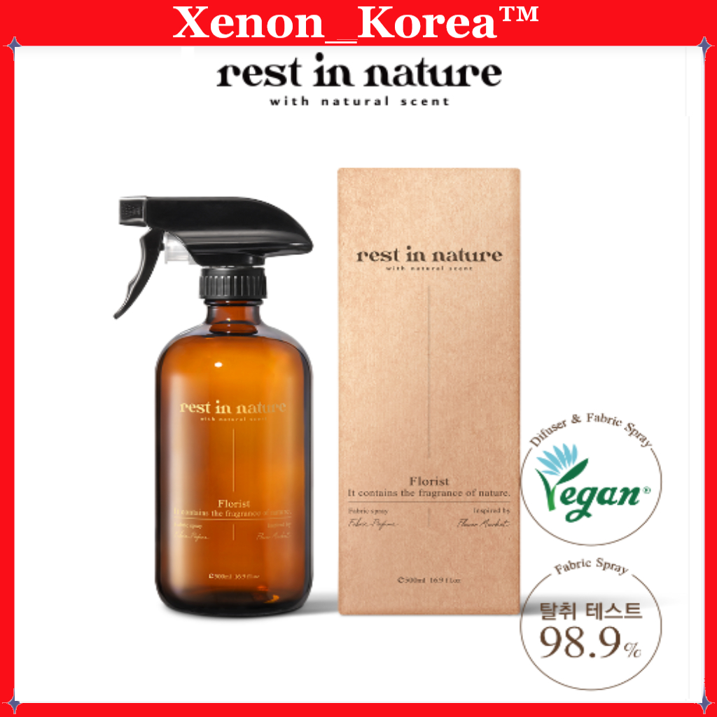 REST IN NATURE Florist Fabric Deodorizer Spray 500ml / Natural Scent Premium Vegan Fabric