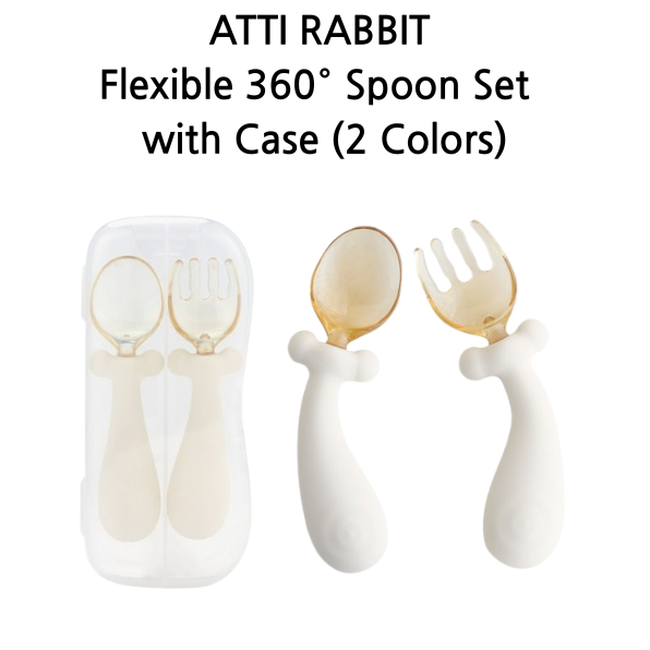ATTI RABBIT Flexible 360° Spoon Set – Baby Training & Feeding Spoon ...