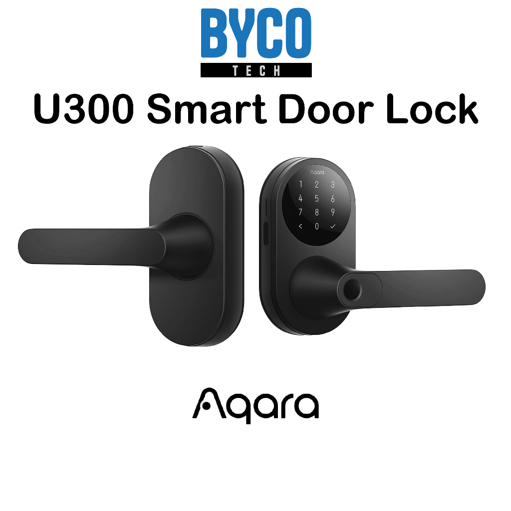 Aqara Smart Door Lock U300 Matte Black | Fingerprint Access | PIN Codes ...