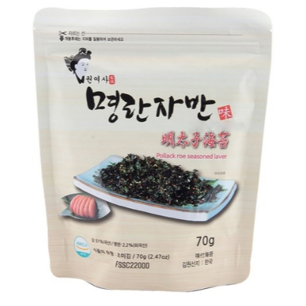 [KOREA] Kwon Yeo-sa Pollack Roe Seaweed Side Dish, 70g (1 Pack ...