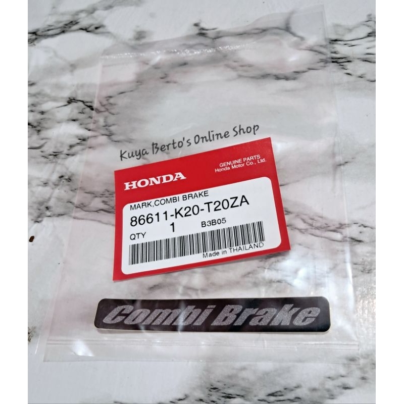 Honda Genuine|Orig (1pc./isang Piraso) COMBI BRAKE MARK Sticker Part ...