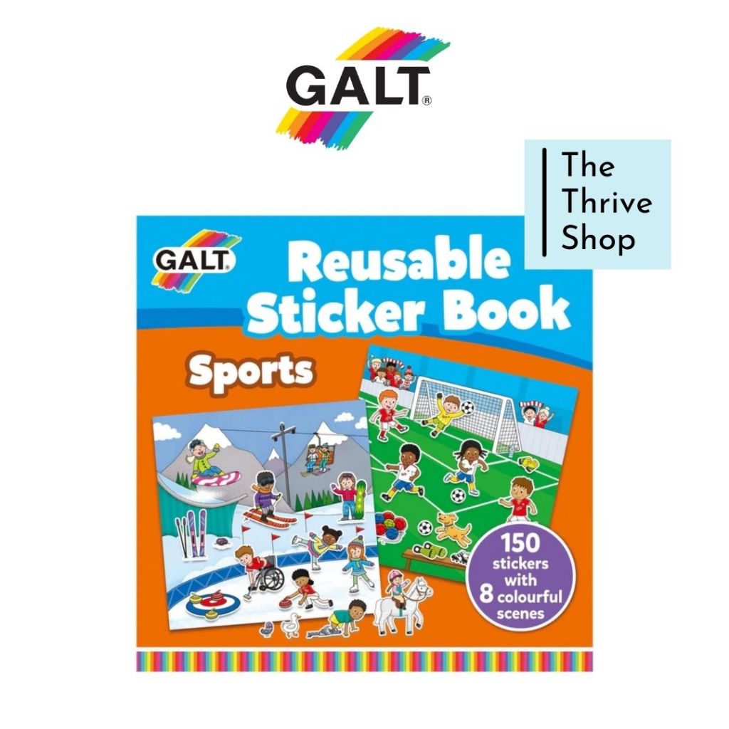 TTS - Galt Reusable Sticker Books (Maps / Dinosaurs / Animals / Farm ...