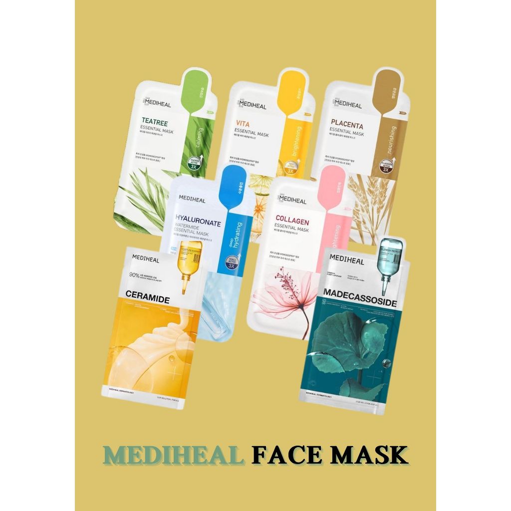 MEDIHEAL Essential Mask Sheet 5PCS of 7 Options (NO BOX) | Shopee ...