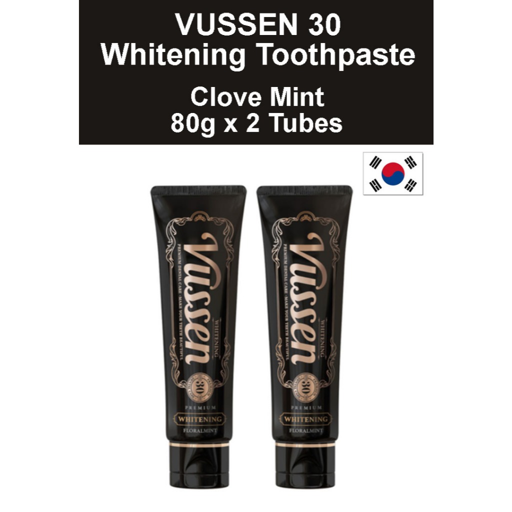 [OSSTEM PHARMA] VUSSEN 30 Whitening Toothpaste – Clove Mint – 80g x 2 ...
