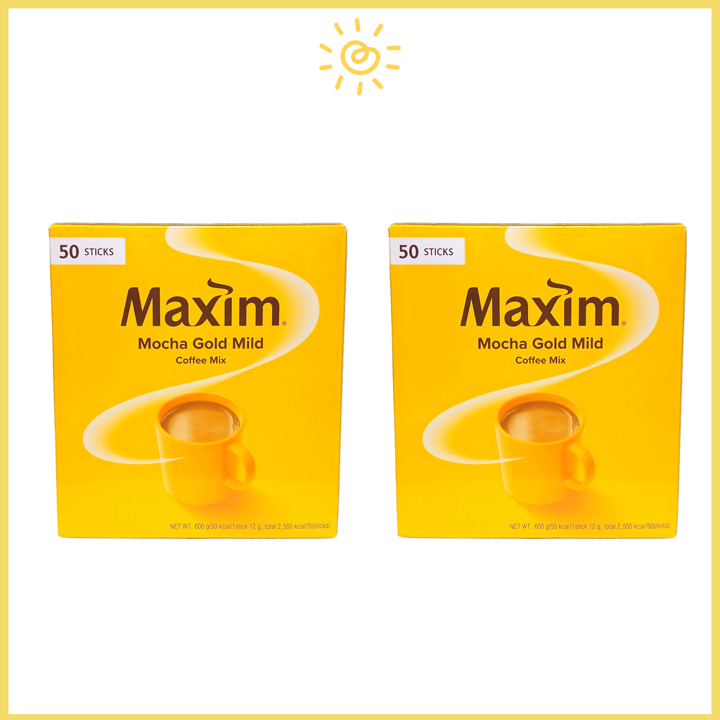 1+1 Maxim Mocha Gold Mild Coffee Mix,50T(50g x 50EA=600g),(Expiry: 2026 ...