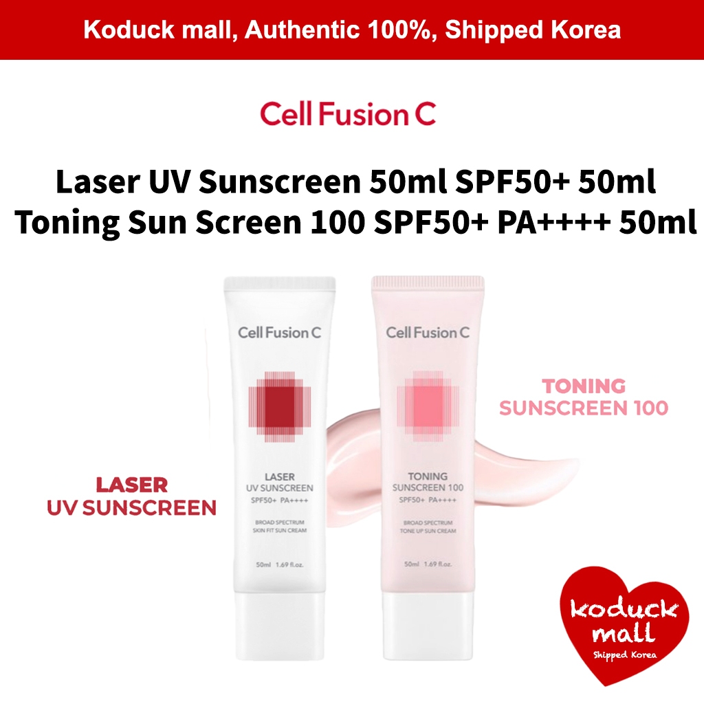 [Cell Fusion C] Laser UV Sunscreen 50ml SPF50+ /Toning Sun Screen SPF50 ...
