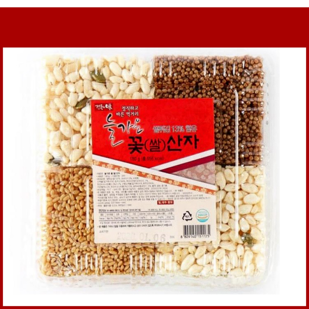 Korean Traditional Rice Crunch Snacks (4 Flavors) , 180g / Rice ...