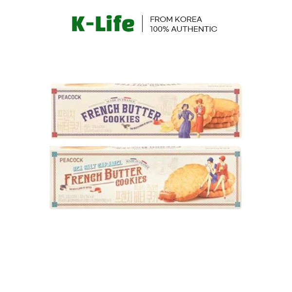 Emart Peacock｜French Butter Cookies 125g｜Sea Salt Caramel French Butter ...