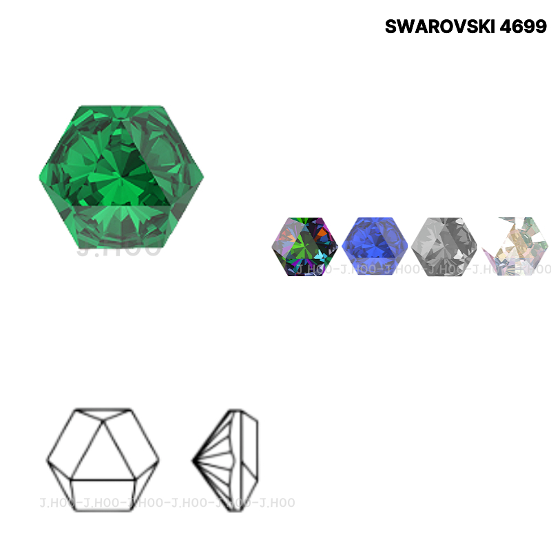 Swarovski 4699 kaledoscope hexagon Fancy Stone 6mm(2pcs) | Shopee ...