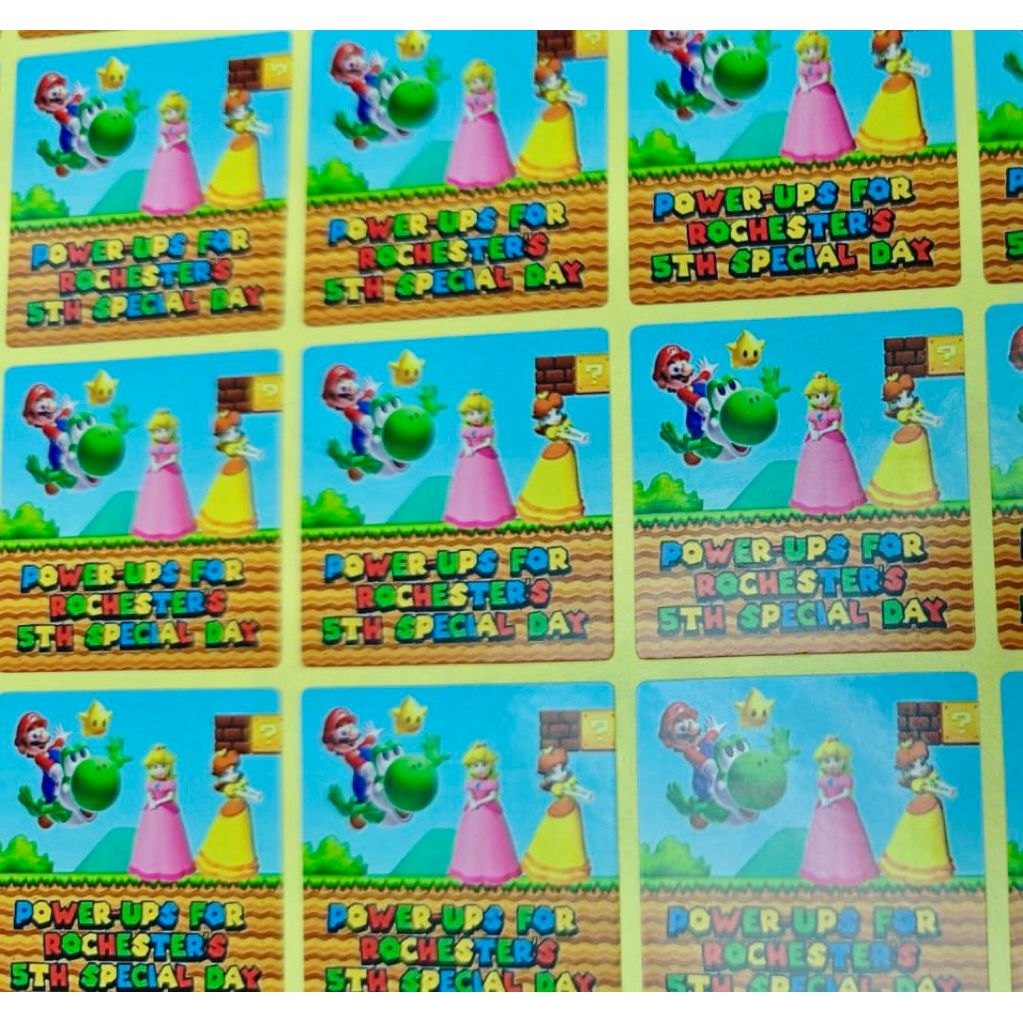 20pc Super Mario Party Stickers or tags Personalised | Shopee Philippines