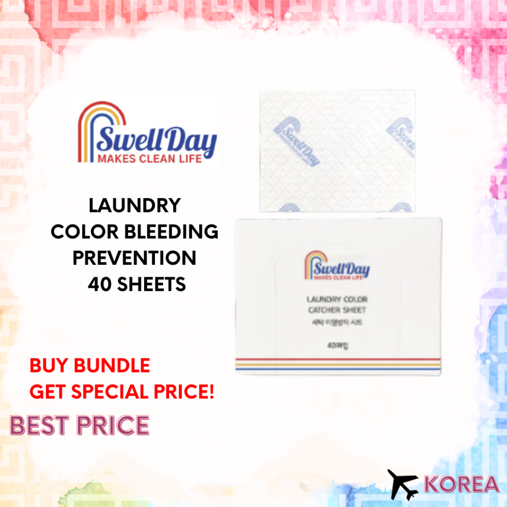 SwellDay Laundry Color Bleeding Prevention Sheets 40 Sheets | Shopee ...