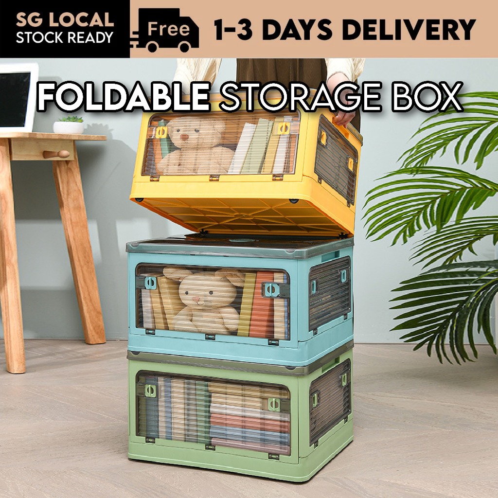 Collapsible Folding Stackable Storage Box Drawer Container Basket ...