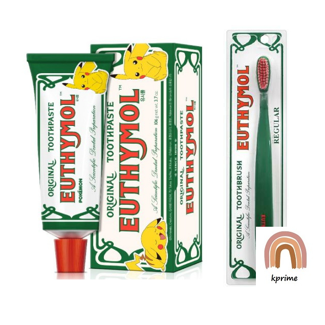 [kprime] EUTHYMOL British Pink Toothpaste 106g & Regular Toothbrush