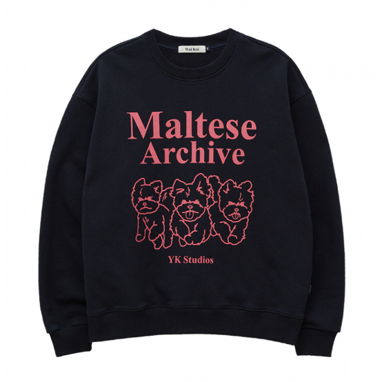 WAIKEI★Maltese archive line graphic sweatshirts MALTESE ARCHIVE LINE GRAPHIC SWEATSHIRTS – ALAND USA