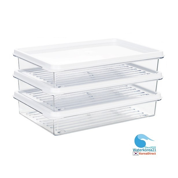 SYSTEM Subdivision Container Large No.1 650 ml × 3p/ Refrigerator ...