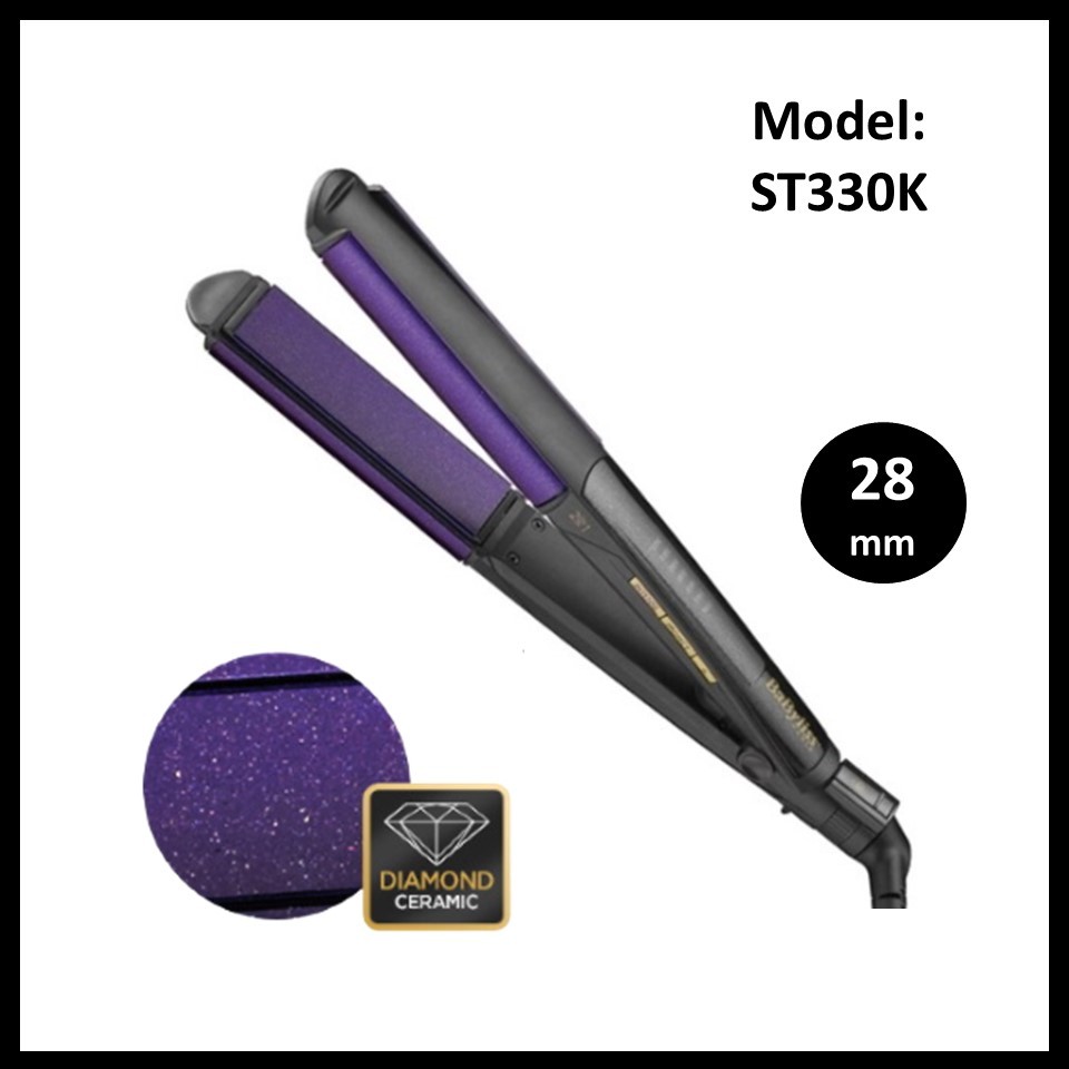 BaByliss ST330K 2 In 1 DIAMOND CERAMIC Wet And Dry Hair Curler Straightener ST330K Shopee Philippines