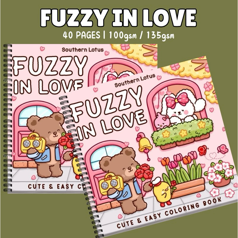 FUZZY IN LOVE Colouring Books by Southern Lotus 40pages | Shopee ...