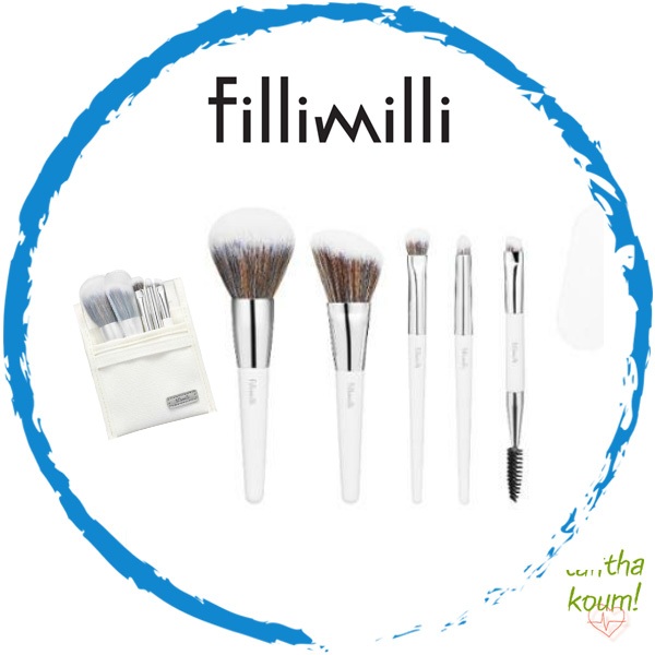 [Fillimilli] Mini Makeup Brush Set + Exclusive Pouch (5 types) Shopee