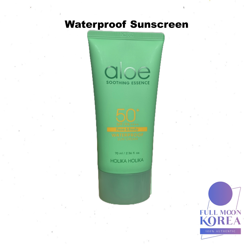 [HOLIKA HOLIKA] Aloe Waterproof Sun Cream SPF50+ PA++++ 70mL /Face&body ...