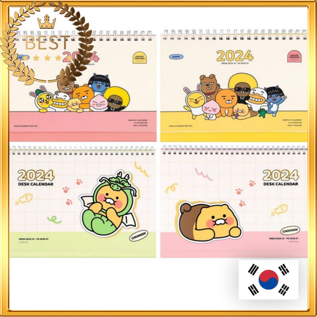 [KAKAO FRIENDS] 2024 Desk Calendar CHOONSIK & FRIENDS│New Year Daily