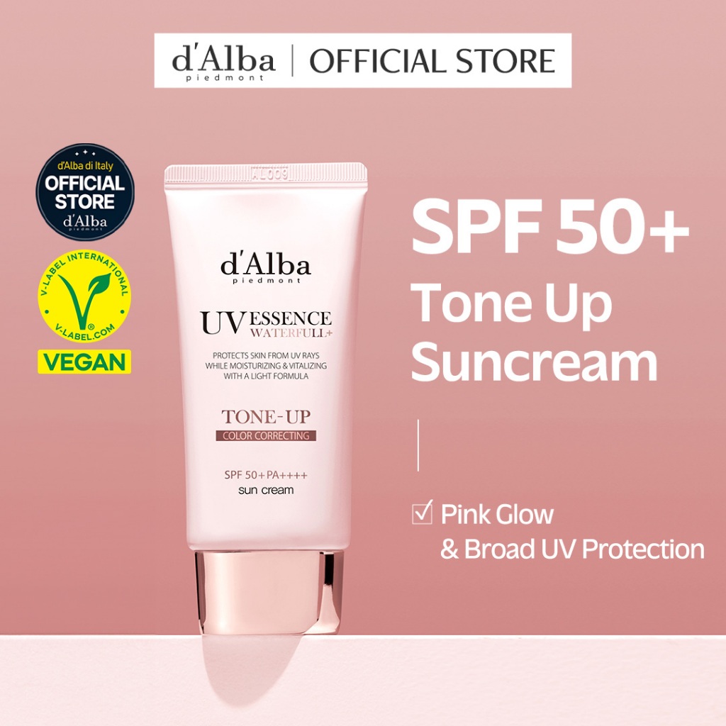 [D'ALBA OFFICIAL] Waterfull Toneup Sunscreen 50ml, Vegan, SPF 50+ PA