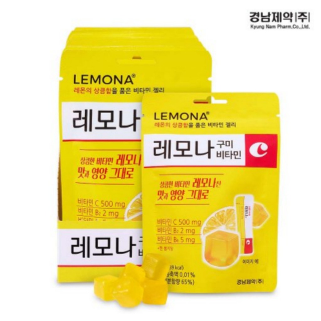 LEMONA Gummy Vitamin C Jelly 1 bag/43g, 10 bags/1 box Vitamin B6 B2 ...