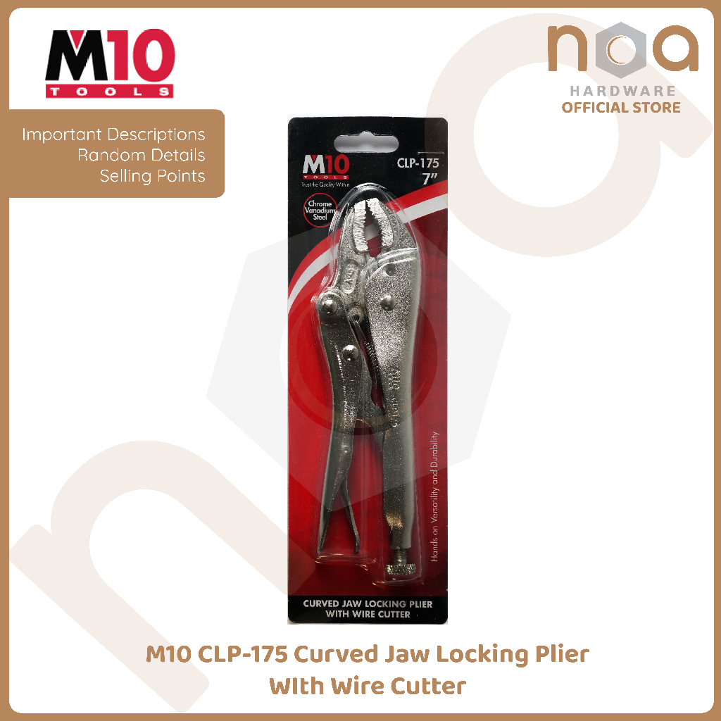 High Quality CLP-175 Curved Jaw Locking Plier WIth Wire Cutter | Shopee ...