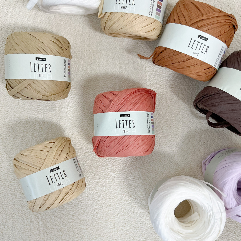 Crochet yarn, Letter LINEA Made In Korea yarn Paper thread lupis thread natural Shopee Philippines