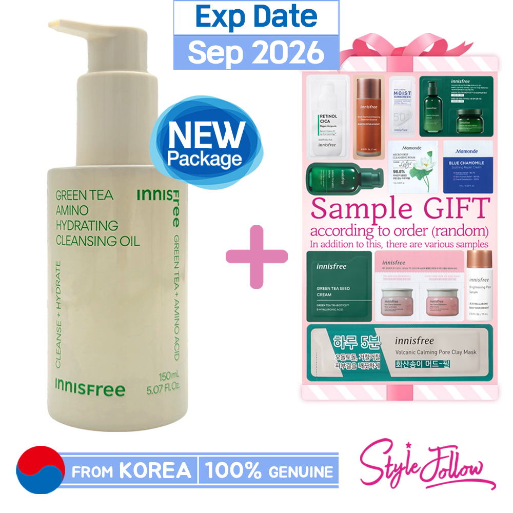 ️NEW Package ️[INNISFREE] Green Tea Hydrating Amino Acid Cleansing Oil