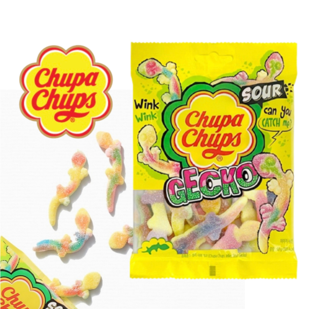 [Chupa Chups] Sour Gecko Jellies 90g Sweet Gummy Candy | Shopee Philippines