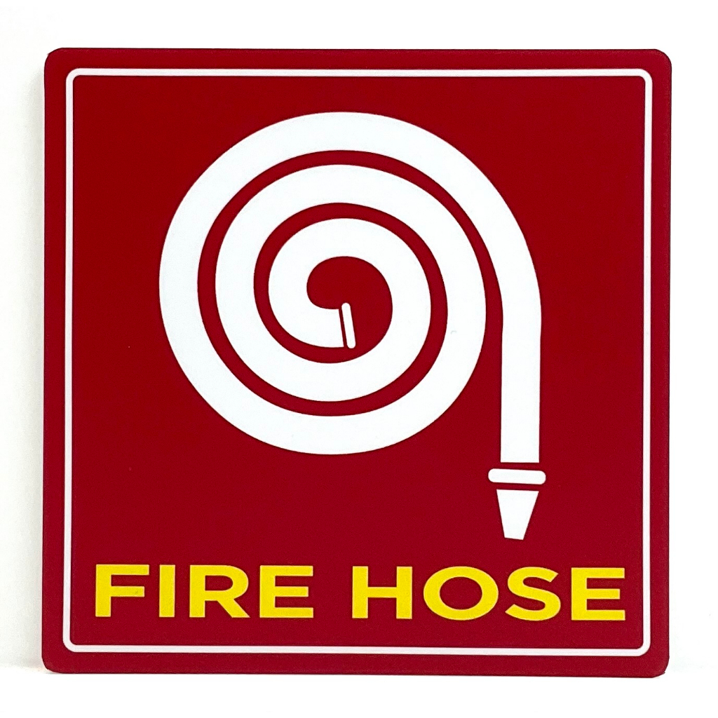 FIRE HOSE SIGN/SIGNAGE | 148mm x 148mm | EMERGENCY SIGN, FIRE SIGN ...