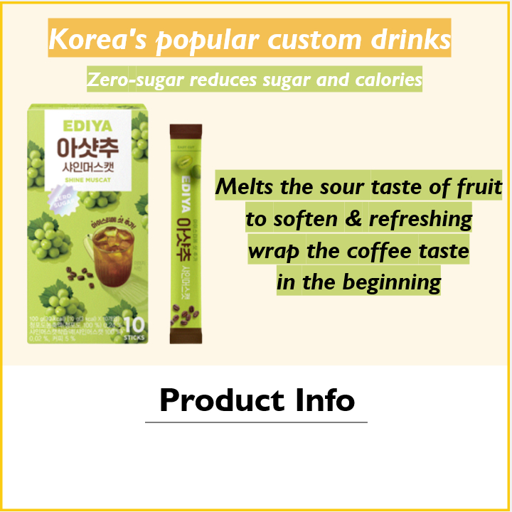 [EDIYA] Iced Tea No Sugar Zero Sugar free Ade Powder 10T 5T bag diet ...