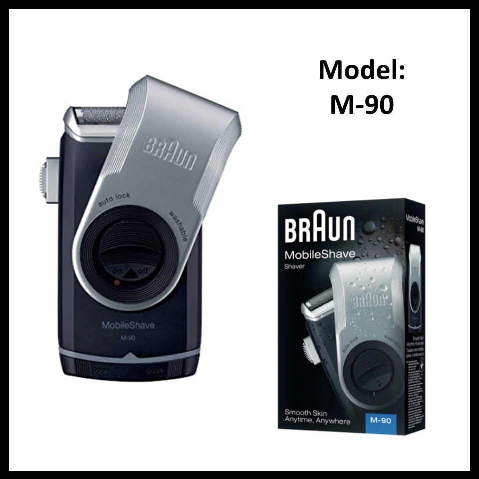 [BRAUN] M90 Mobile Electric Shaver, Electric Razor for Men, Precision ...