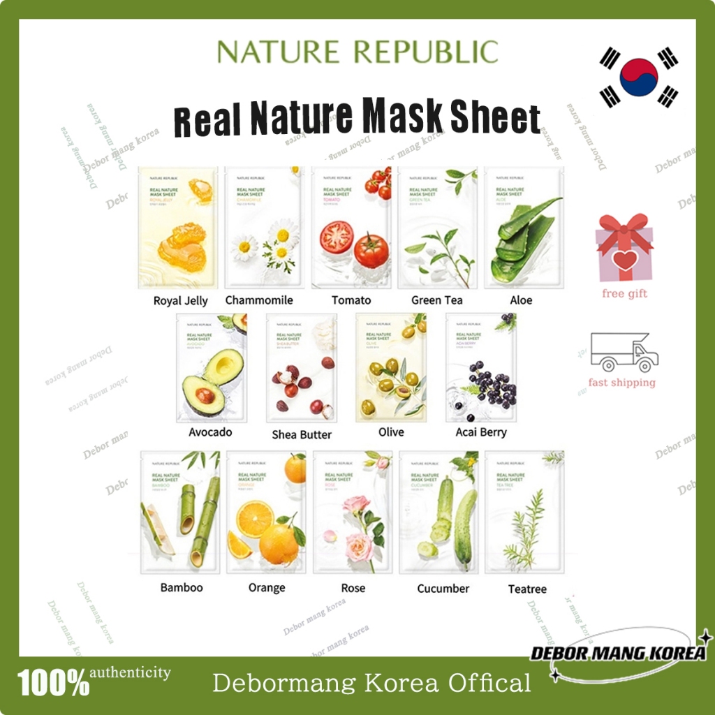 Nature Republic Real Nature Mask Sheet / 14 Types / 23ml/ Korea Sheet
