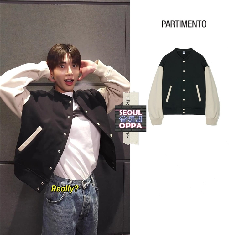KOREA [ PARTIMENTO ] Sweat Varsity Jacket / TXT taehyun pick 100% ...