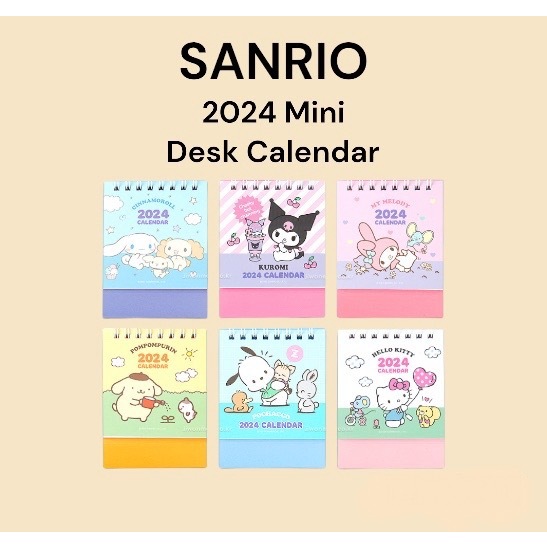 [SANRIO]2024 Mini Desk Calendar(KITTY/POCHACCO/POMPOMPURIN CINNAMOROLL ...