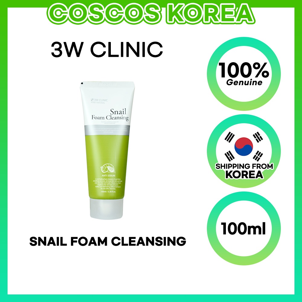 3W CLINIC Snail Foam Cleansing 100ml / Detergency / Moisture (moisture ...