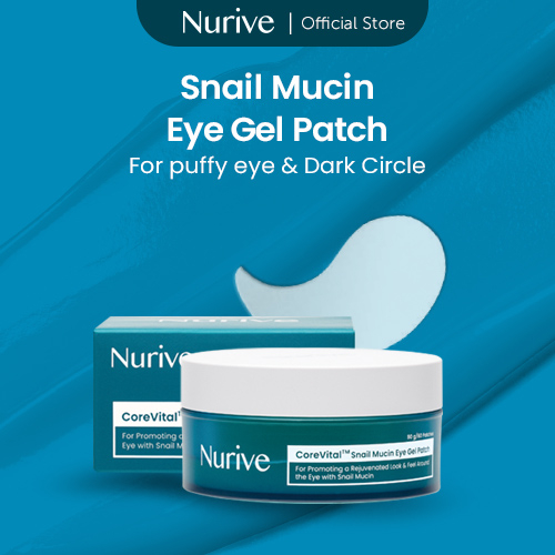 NURIVE Snail Mucin Eye Gel Patch (60 Patches) Dark Circles and Depuff ...