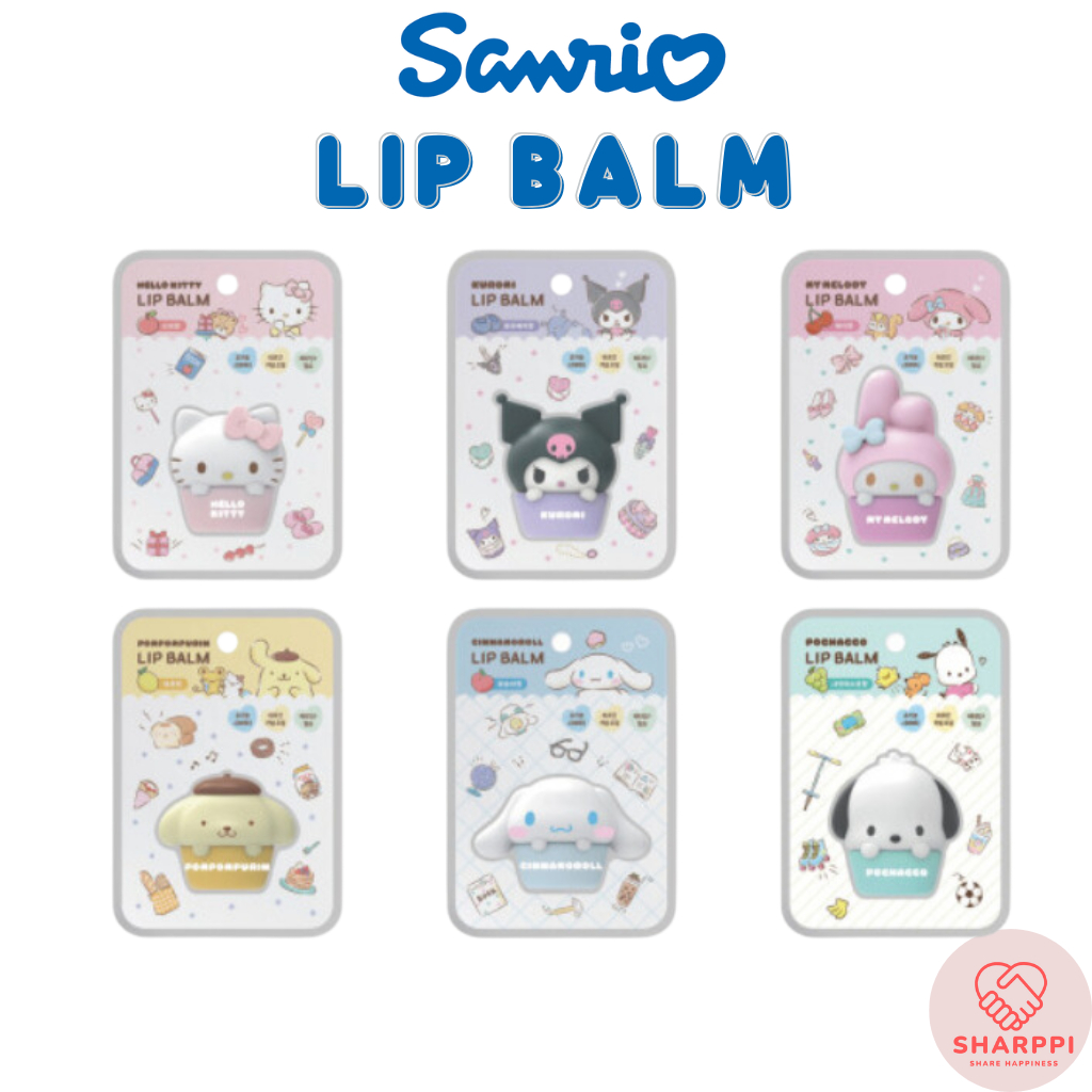 Sanrio Lip Balm Hello Kitty My Melody Cinnamoroll /Cherry /Peach /Apple