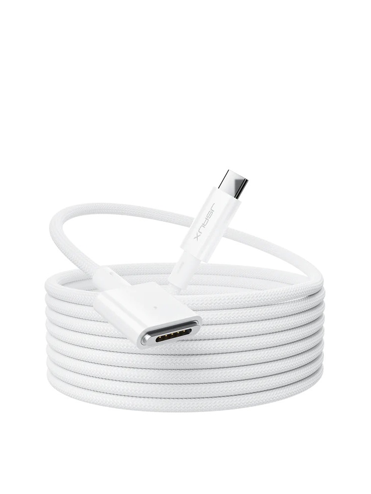 JSAUX 140W USB-C to Magnetic Charging Cable for MacBook (White / 3m ...
