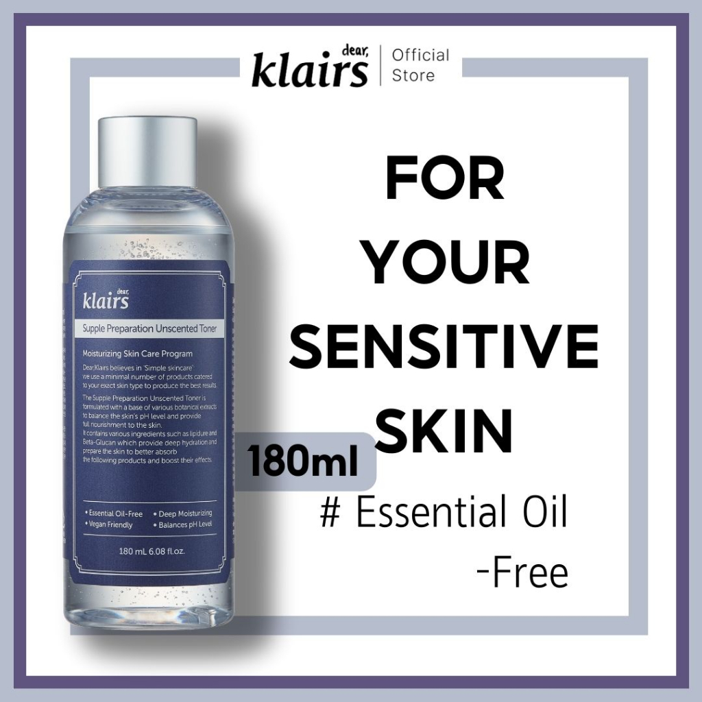 [Klairs] Supple Preparation Unscented Toner 180ml